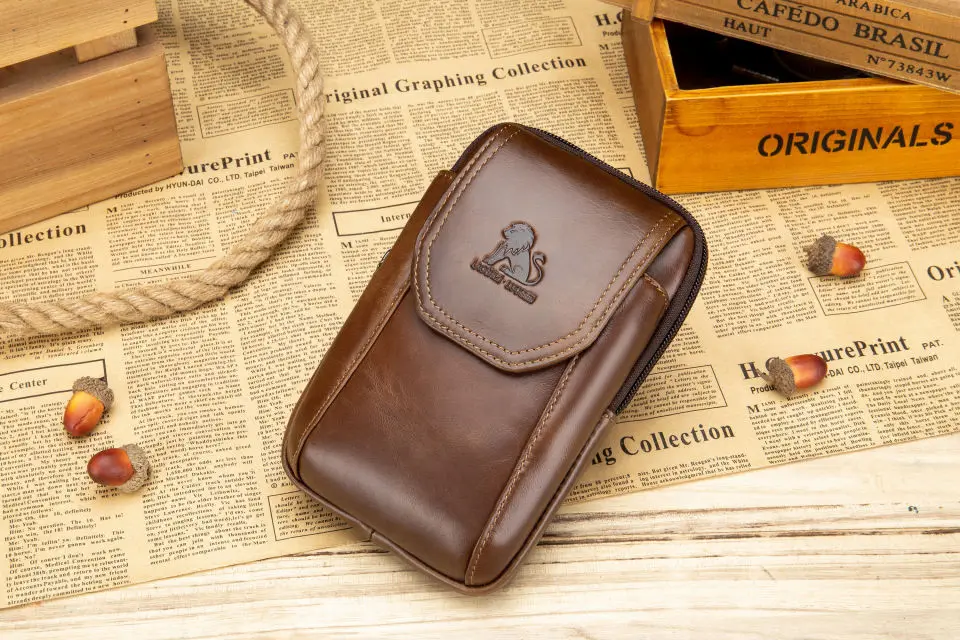 Мужской поясной кошелек, сумка, масло, воск, натуральная кожа, мужской чехол, поясная сумка, Воловья кожа, винтажный, для путешествий, сотового/мобильного телефона, хип-бум, ремень