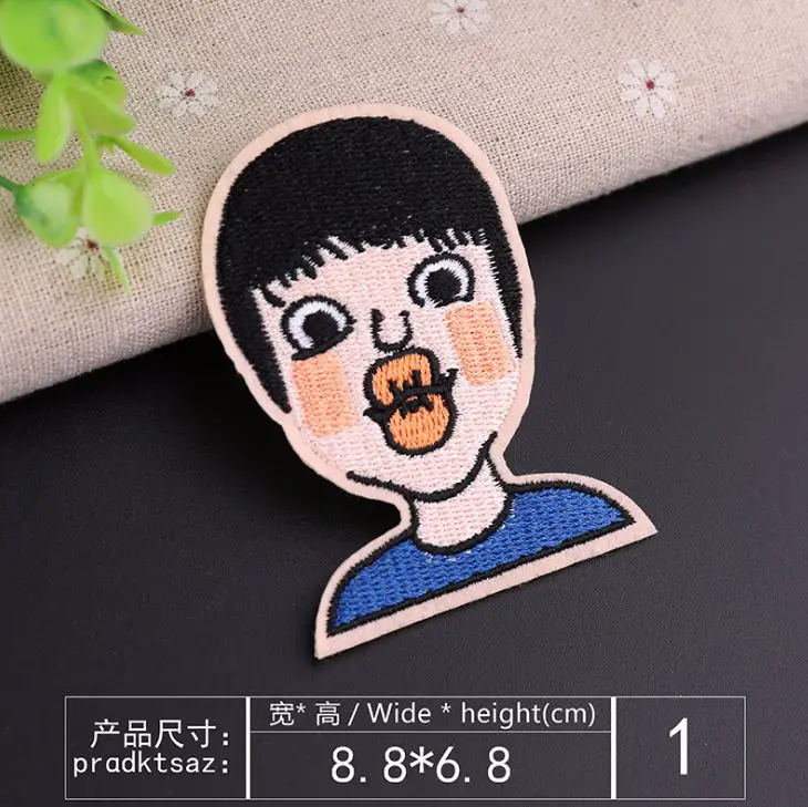 Службой CPAM Доставка Набор из 10 шт. Популярные с вышитой головой патчи железные на