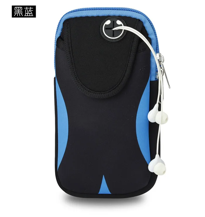black blue Спортивный Браслет, поясная сумка, чехол для Samaung S10 S9 plus, iphone 6, 7, 8 plus, X, XS, XR, для мобильных телефонов, для ночного бега, нарукавник для пеших прогулок - Цвет: black blue