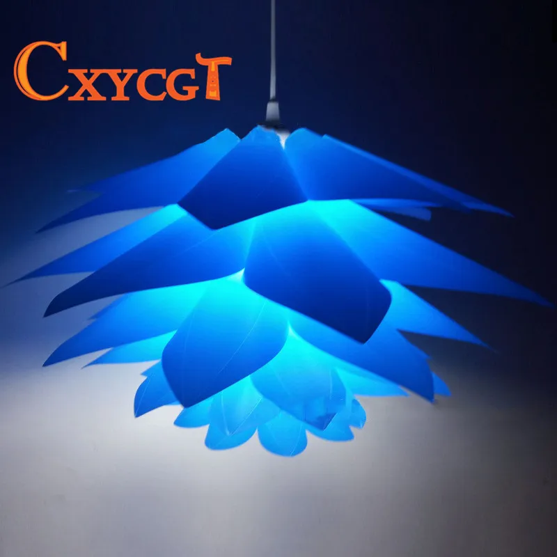 Креативная DIY люстра в форме лотоса PP подвеска Droplight абажур потолочное украшение комнаты головоломки огни современная лампа для украшения дома