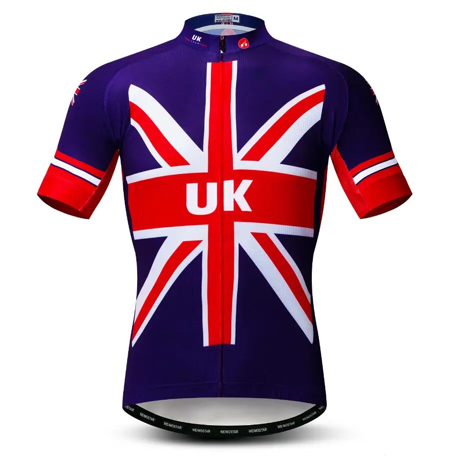 UK Летняя мужская футболка для велоспорта с коротким рукавом Ropa Ciclismo MTB Одежда для велоспорта велосипедная рубашка для гонок Hombre Maillot Sweden желтая - Цвет: UK