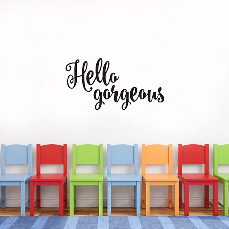 Hello Великолепная Наклейка на стену Мотивационная Цитата Съемная вдохновляющие