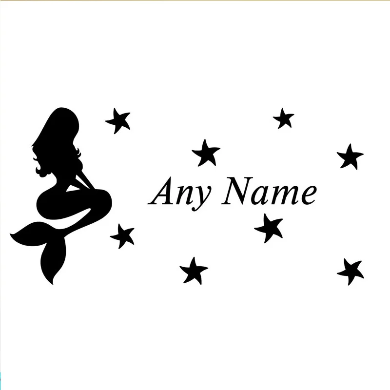 Новые звезды и сексуальные наклейки на стену русалки для детской спальни сделай