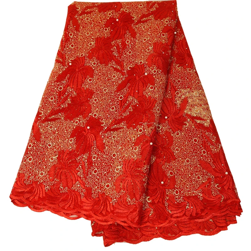 5 yards/lot embroidery Nigeria lace fabric high quality french for wedding dress Wholesale 3D Flower Africa | Дом и сад