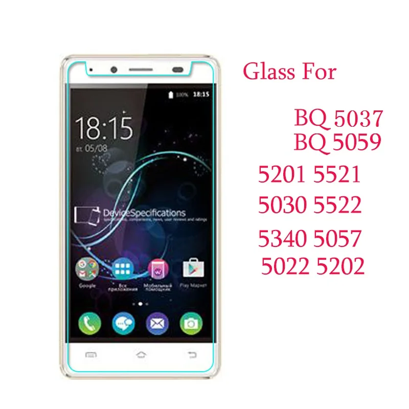 Закаленное стекло для BQ 5059 5070 5201 5521 5030 5522 5340 5057 5022 5202 Защитная пленка экрана 9H