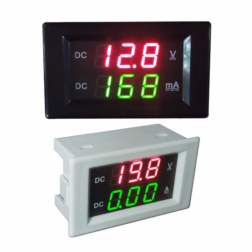 

DC 600V 20A Dual Digital Voltmeter Ammeter Volt Amp Tester Gauge Meter Red+Green LED Tester Tools