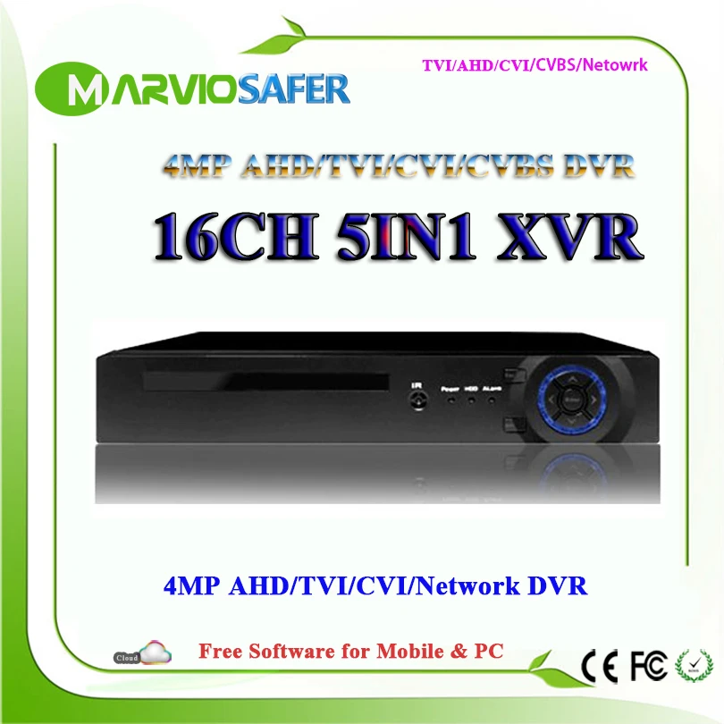 

Видеорегистратор Marviosafer, 16 каналов, 4 МП, 1080P, AHD-H TVI, CVI, AHD, DVR, AVR, XVR, HVR, запись камеры видеонаблюдения, выход HDMI, VGA