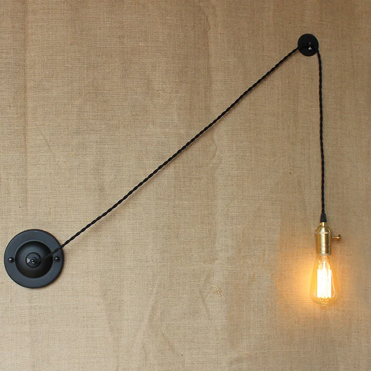 Ретро стиль лофт DIY Эдисон Бра Американский Железный антикварный настенный