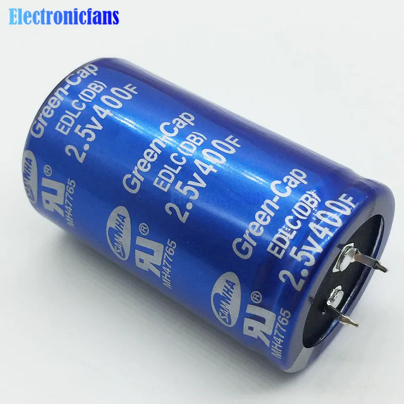 Супер фарад конденсатор 2 5 V 400F 60*35mm 2.5V400F 60x35mm низкая ESR высокочастотный Ultracapacitor