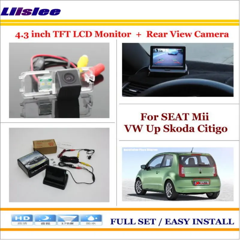 

Auto CAM Accessories For SEAT Mii/VW Up/Skoda Citigo Monitor Car Rearview Back Up Camera 4.3" LCD Parking System