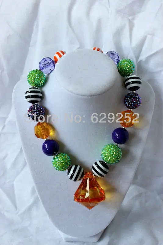 10PCS Halloween chunky bubblegum bead for girls bubble gum purple orange black lime greenCB163 | Украшения и аксессуары
