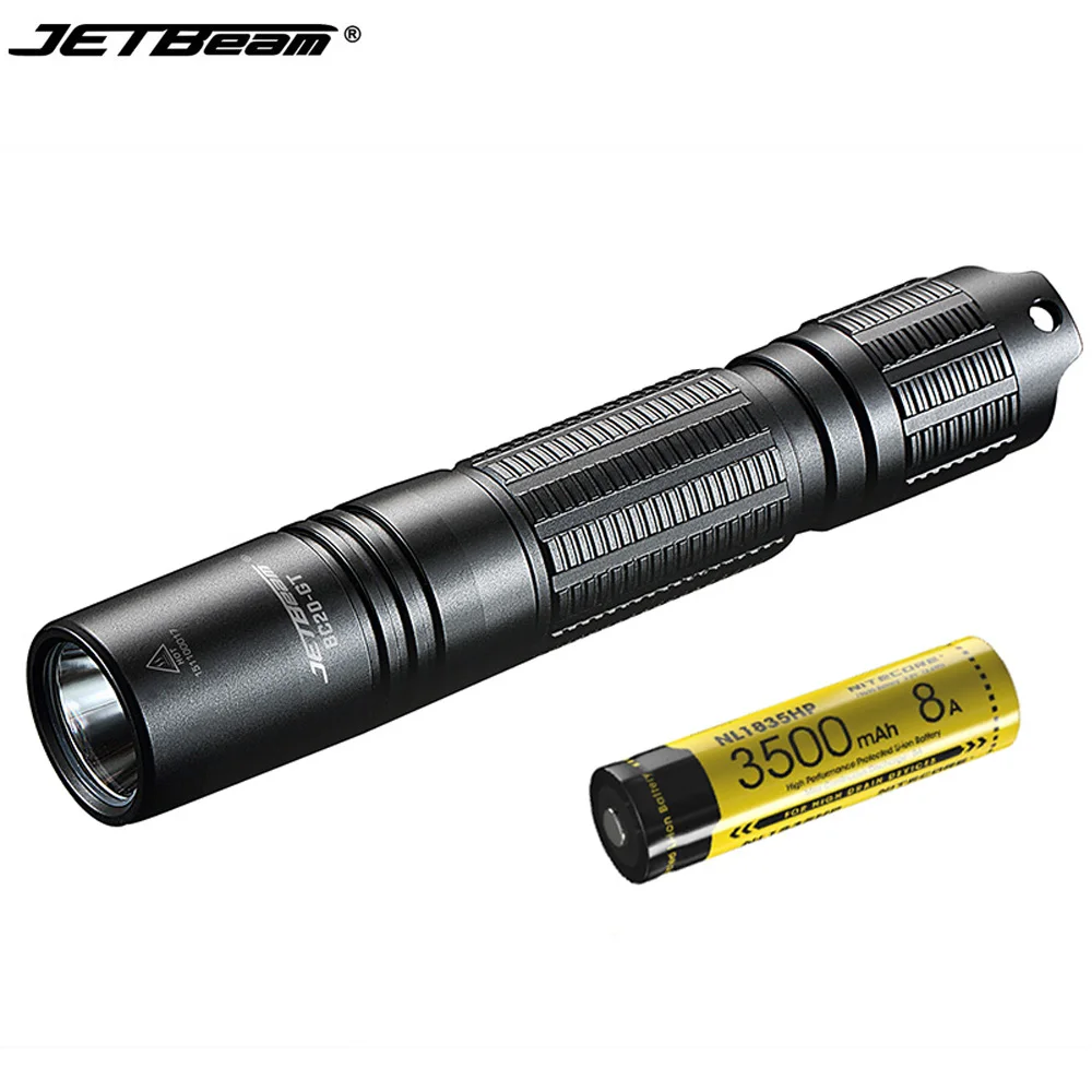 JETBeam BC20 GT фонарик с USB подзарядкой CREE XP L HI max 1080 люмен луч бросок 260 метра уличный +