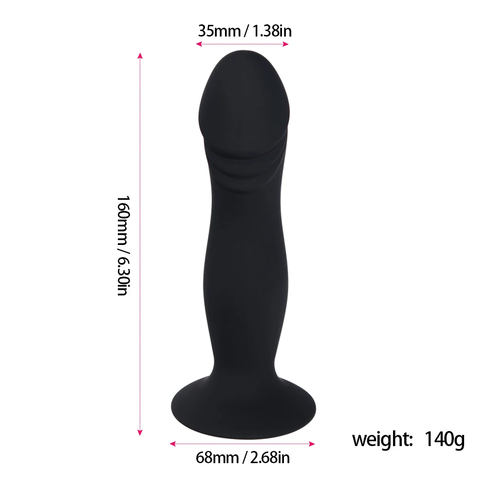 Силиконовый анальный фаллоимитатор массаж простаты пробка большой секс игрушки