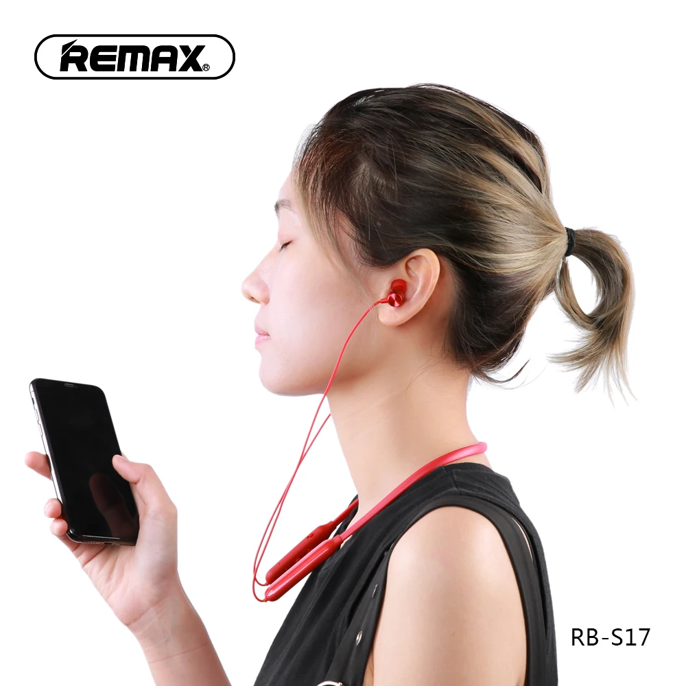 REMAX беспроводное ожерелье с Bluetooth наушниками Спортивные Наушники V4.1 в ухо с HD микрофоном шумоподавление Гарнитура для мобильного телефона