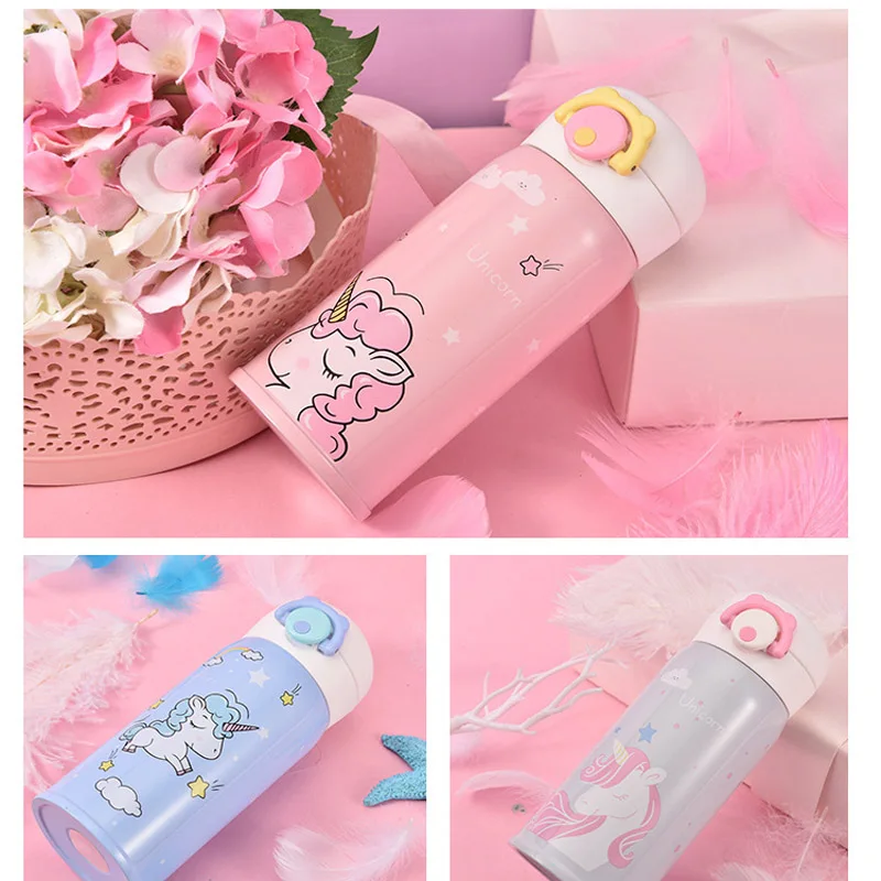 

New Arrival 350ml Cartoon Thermos Cup Stainless Steel Thermo cup Vacuum Thermal Lovely Children's thermos cup Birthday gift