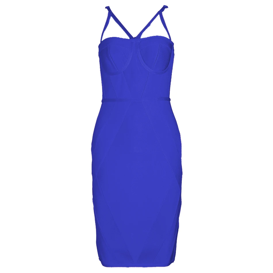 2020 New Arrival Woman Bandage Dress Women Spaghetti Strap Sexy Club Celebrity Evening Party Bodycon Vestidos Wholesale | Женская одежда
