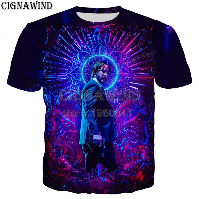 Футболка Мужская/Женская с 3D принтом Повседневная стильная рубашка фильмом Джон