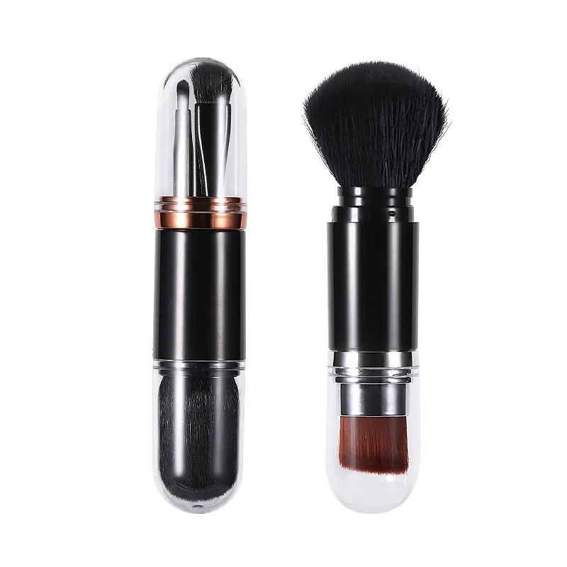 1pcs Double-headed Makeup Blush Lip Brush Eyeshadow Retractable Cosmetic Lipstick Gloss Make Up Brushes Cap Portable | Красота и