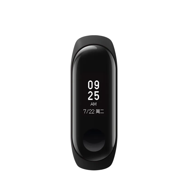 Черный Xiaomi mi Band 3 часы mi band 3 часы OLED экран сенсорный экран 0,7" сообщение дисплей фитнес-трекер Xiaomi mi Band 3 - Цвет: Черный