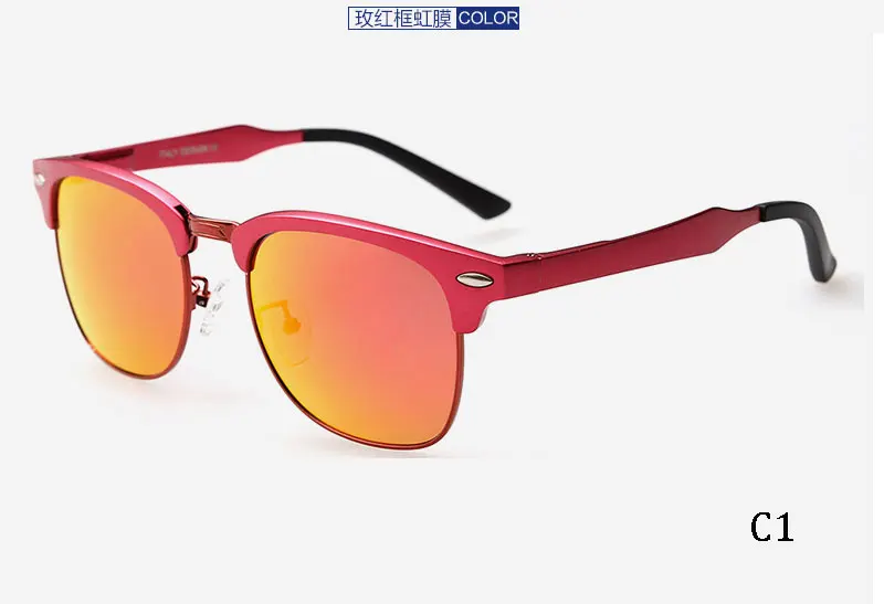 Мужские и женские поляризованные солнцезащитные очки поляризационные в алюминиевой оправе из магниевого