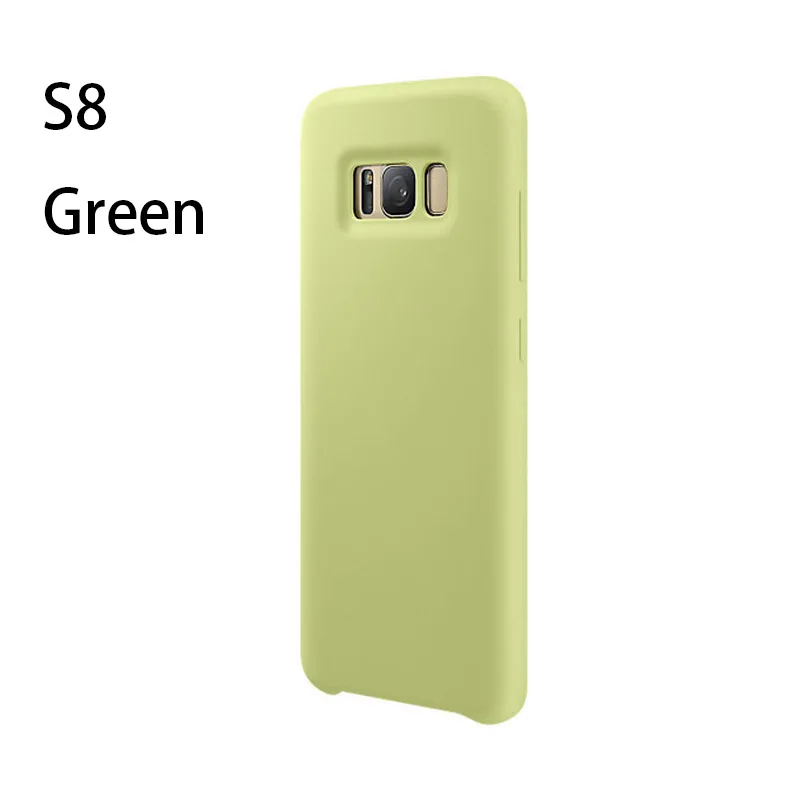 Для samsung Galaxy S8 S8Plus Note8 S9, силиконовый чехол, 360 Защита, роскошный мягкий силиконовый милый противоударный чехол на заднюю панель - Цвет: S8 green