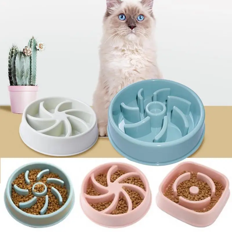Лоток для щенков кошка медленно подачи чаша стоп Bloat противоскользящая тарелка