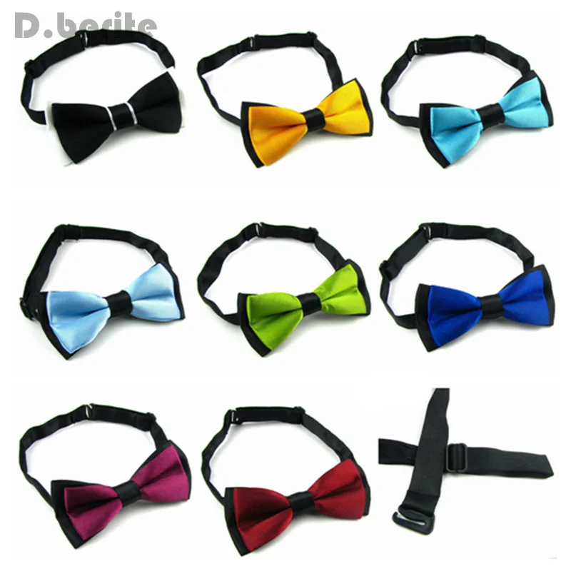 

Fashion Solid Bowtie Boys Children Kids Dress Party Lovely Adjustable Wedding Handmade Satin Bow Tie BC21-BC31