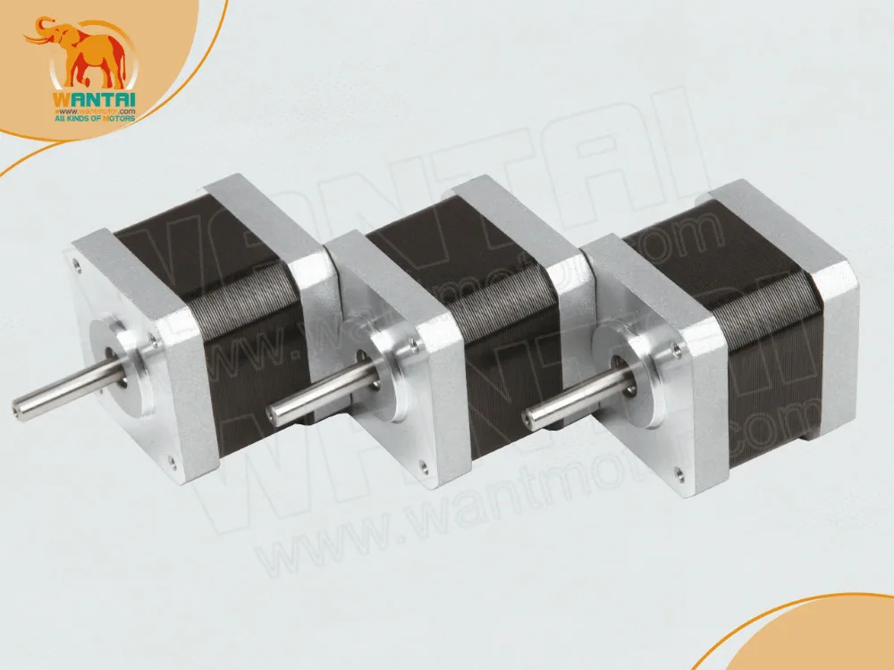 

3PCS Wantai 3D Reprap Printer Nema17 CNC Stepper Motor 34mm,2800g.cm,0.4A ,12VDC CNC stepper motor stepping motor 2 phases