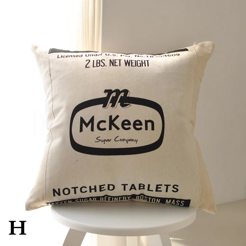 Европа Лен Хлопок Чехлы для подушек черный и белый цвета с принтом букв молния