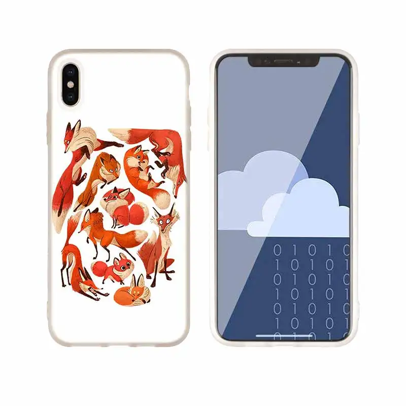 Чехлы для телефонов, силиконовый мягкий чехол для iPhone 11 Pro X XS Max XR 6 6S 7 8 Plus 5 4S SE, Забавный милый аниме foxs - Цвет: as the picture 11