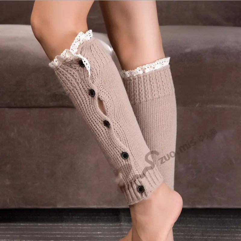 Детские гетры 1 пара модные зимние вязаные крючком мягкие кружевные леггинсы до
