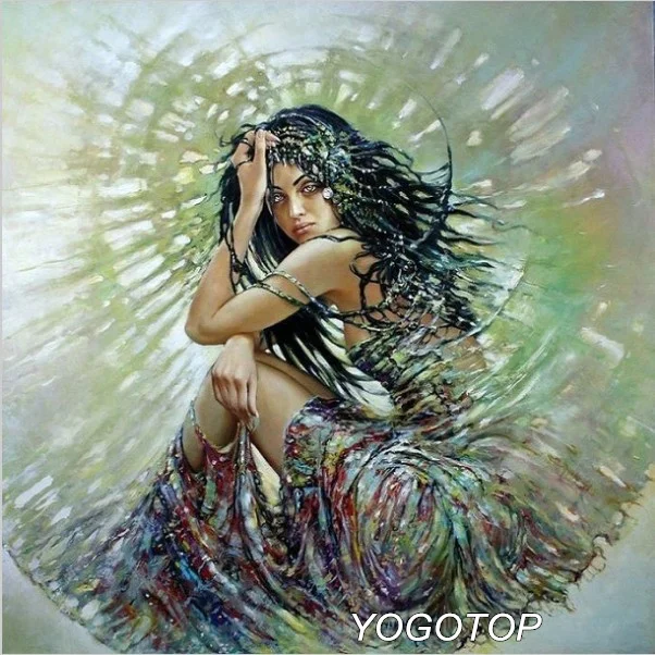 Белый YOGOTOP Сексуальная красивая Алмазная вышивка, Рукоделие, сделай сам, алмазная живопись, вышивка крестиком, полные стразы, домашний декор ZB835 - Цвет: Белый