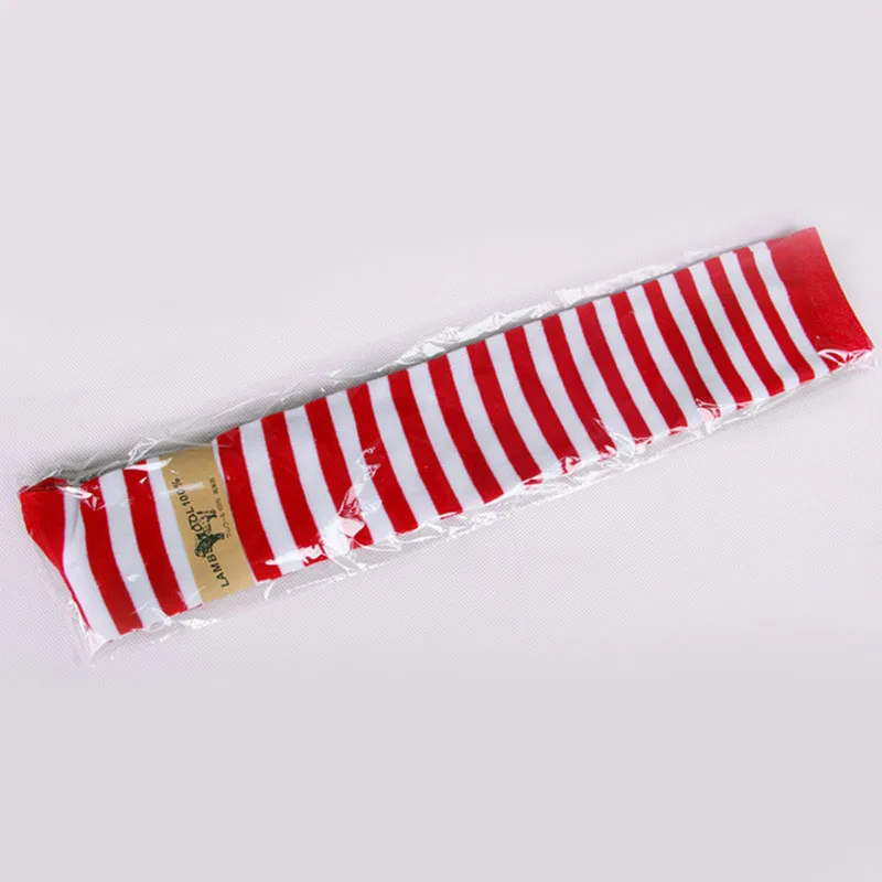 red and white Черно-белые полосатые женские гольфы, чулки, полосатые гольфы с зеброй, кавайные чулки Лолиты для девочек, BH - Цвет: red and white