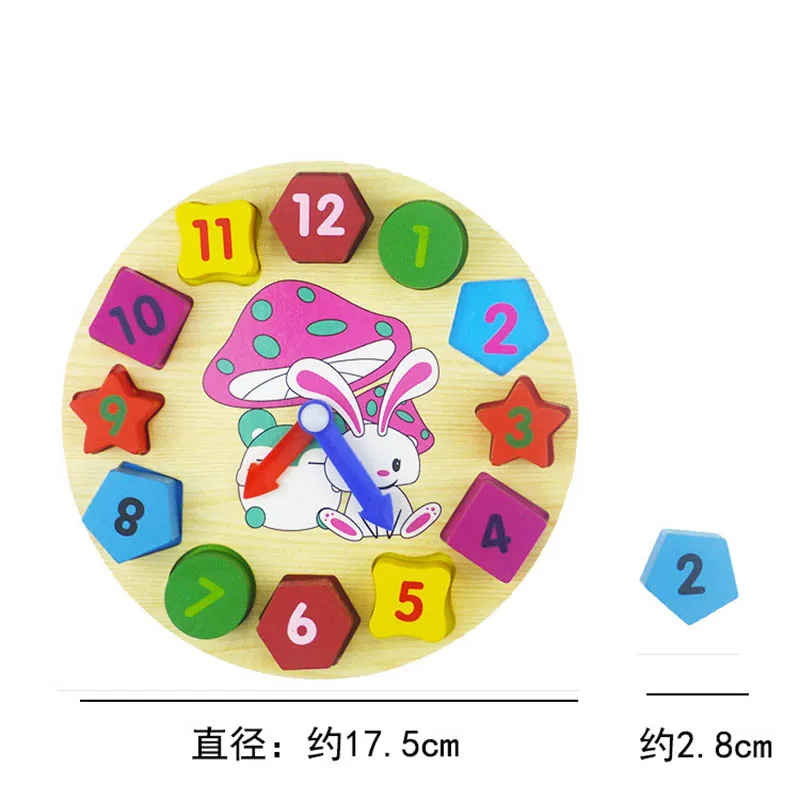Цифровые часы сортировщик в форме кролика Монтессори деревянные детские игрушки