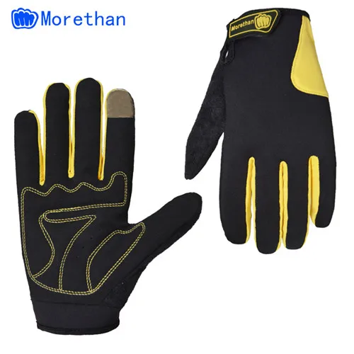 MT053 yellow MOREOK ветрозащитные перчатки для сенсорного экрана Зимние перчатки для езды на велосипеде на полный палец с S-XXL размером - Цвет: MT053 yellow
