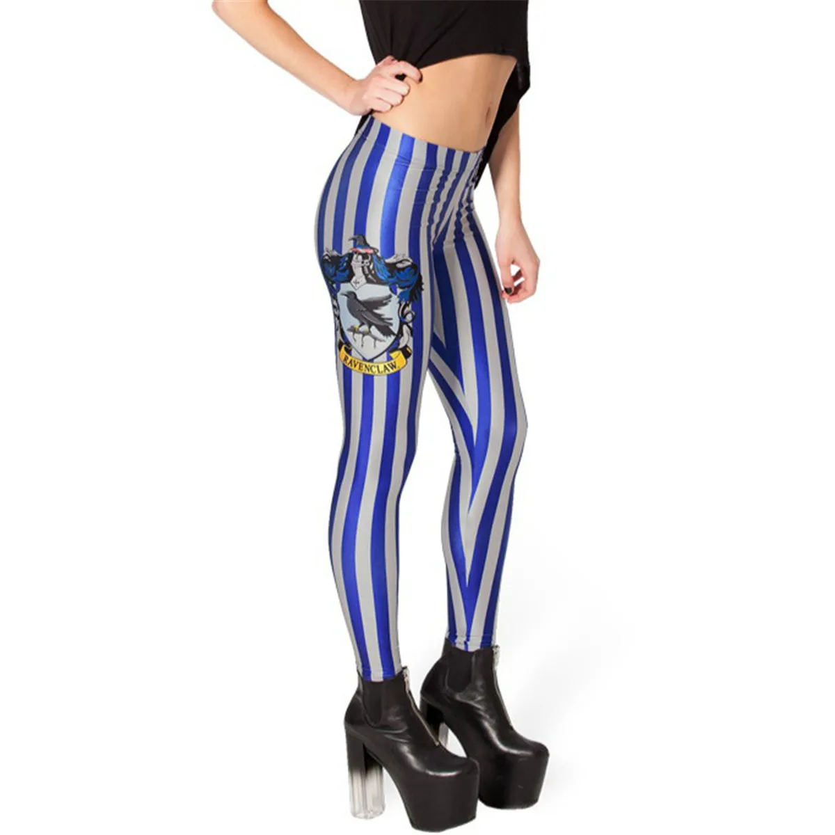 Женские облегающие леггинсы эластичные в стиле панк с 3D-принтом и графическим