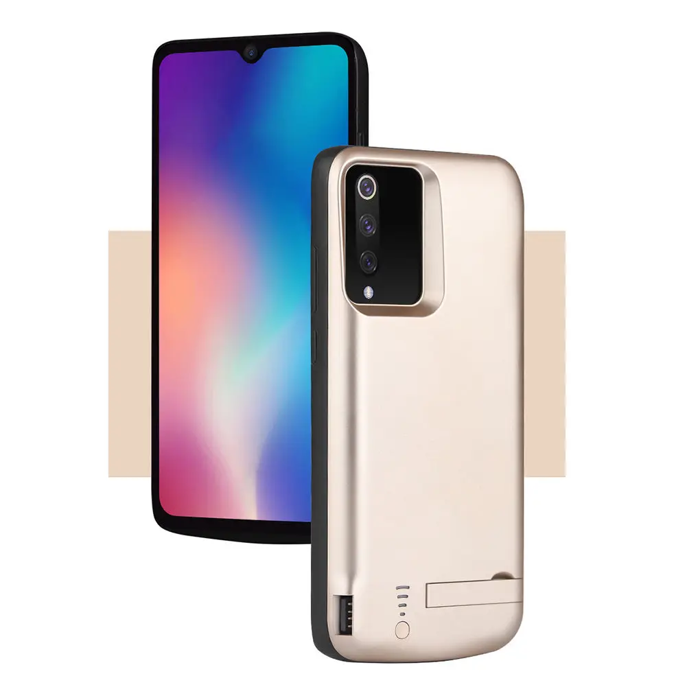 gold Для Xiaomi Mi 9 чехол для аккумулятора 5000 мАч умный резервный чехол для зарядного устройства чехол блок питания для Xiaomi Mi 9 чехол для аккумулятора - Цвет: gold