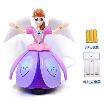 rechargeable Детские электрические игрушки Детские музыкальные игрушки Танцующая кукла мигающий светодиодный свет принцесса детские развивающие игрушки пасхальные тамагочи oyuncak - Цвет: rechargeable