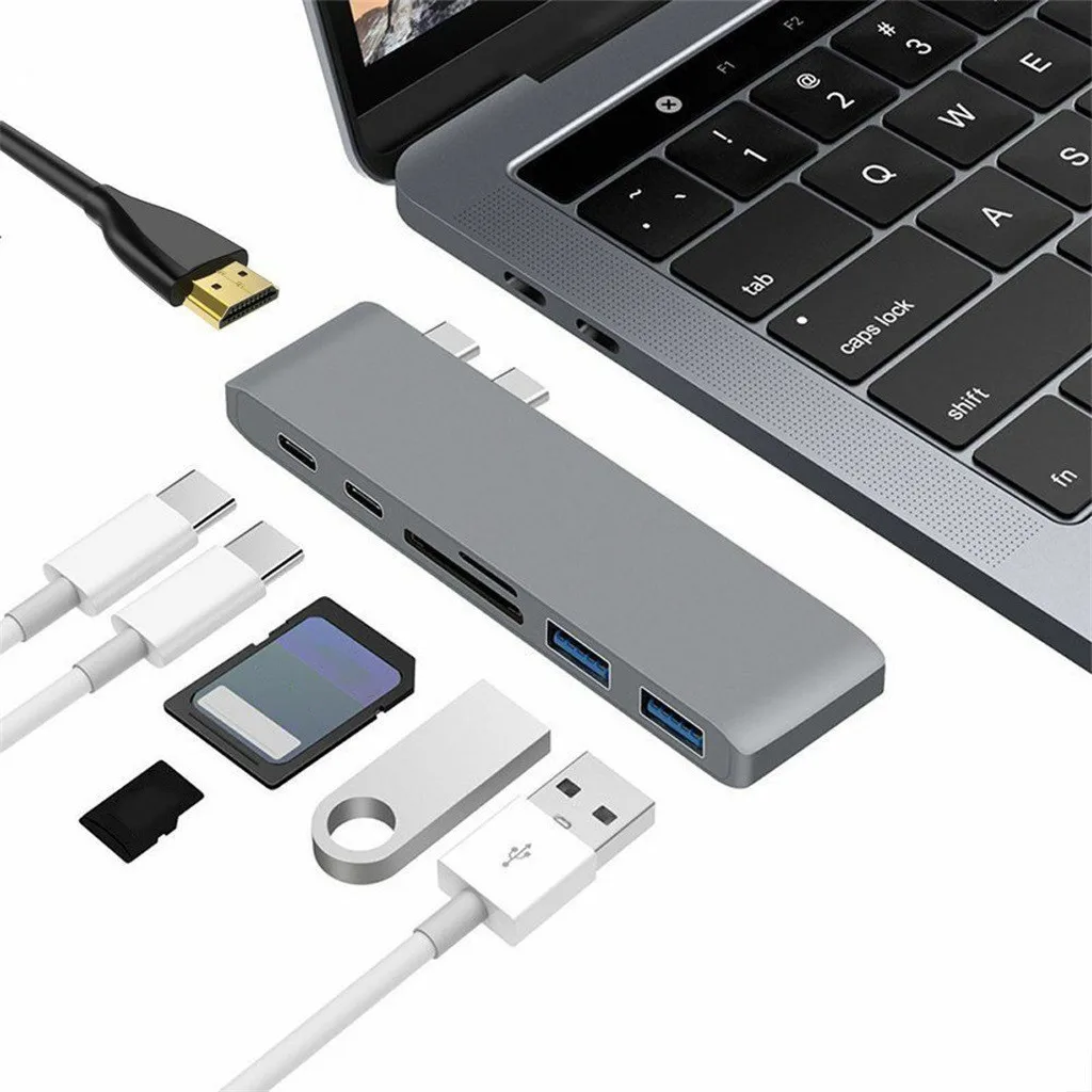 Два порта USB HUB-C типа на 4 K HDMI адаптер док-станция 3 двойной 1 концентратор данных