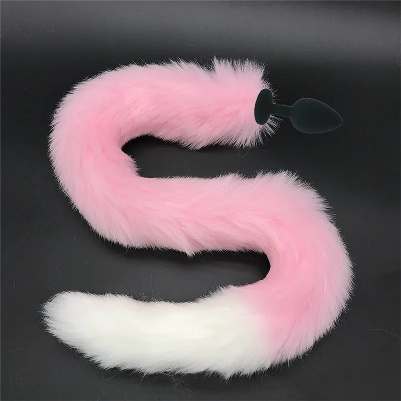 80cm Long Fox Tail Fetish Head Bunny Rabbit Plug Cosplay Animal Pet Tails Anal Butt Halloween | Красота и здоровье