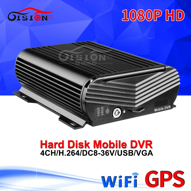 Бесплатная доставка Wifi GPS трекер 4CH AHD HDD жесткий диск Мобильный Dvr удаленный в режиме реального времени 1080P Автомобильный видеорегистратор Mdvr I/O воспроизведение