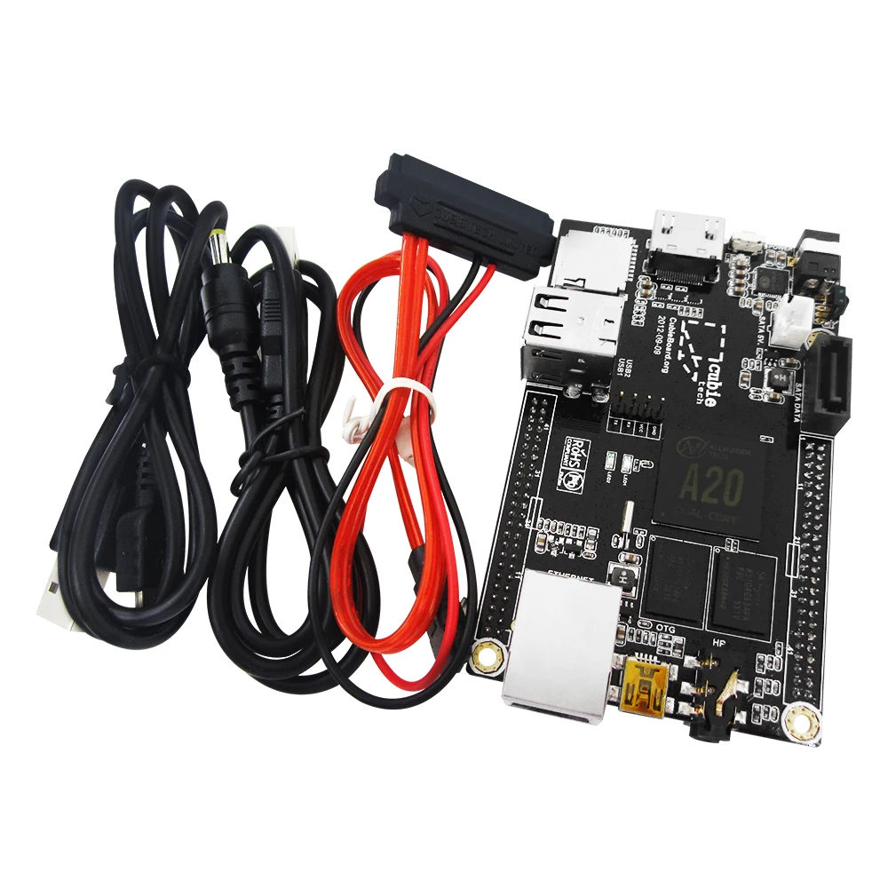 1 Set = 1pcs Raspberry Pi Mini PC Cubieboard 1GB ARM Development Board Cortex-A7 + SATA Cable+ Power Supply Wire | Компьютеры и офис