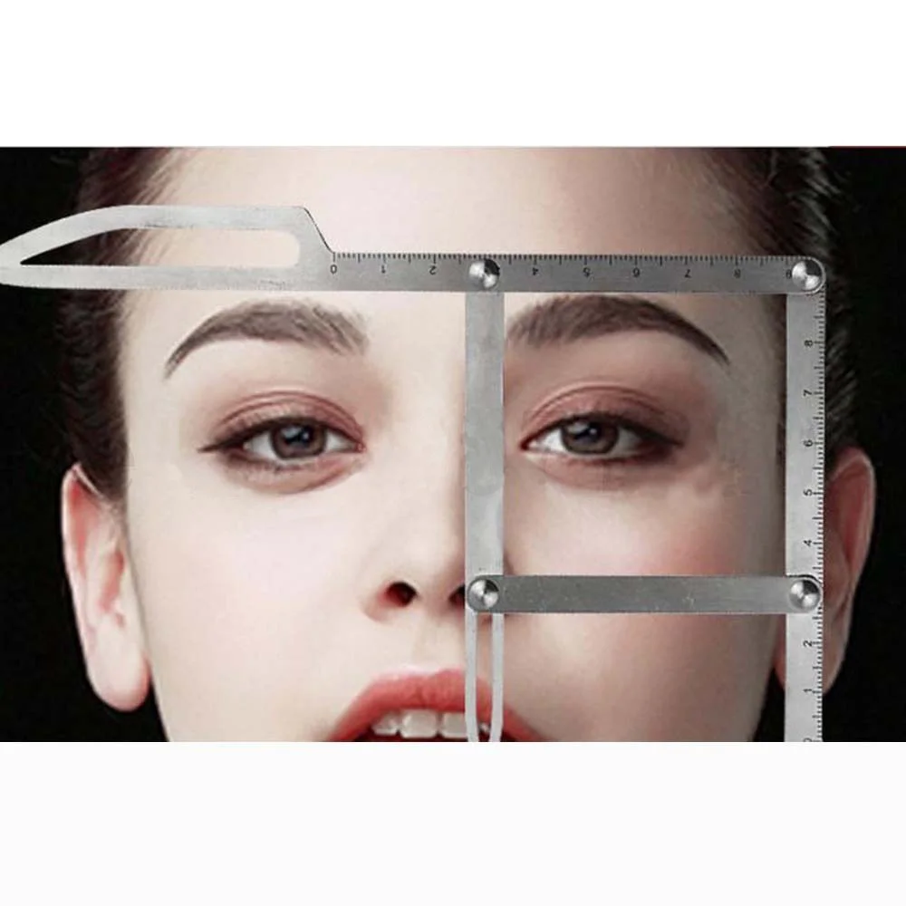 1 шт. Золотое соотношение мера микроблейдинг из нержавеющей стали линейка для перманентного макияжа бровей Тату дизайн Штангенциркули трафарет