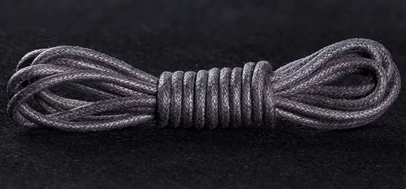 Dark Gray 1 пара круглых вощеных цветных шнурков эластичные кожаные шнурки для обуви ботинок шнурки для спортивной обуви шнур повседневная спортивная обувь - Цвет: Dark Gray