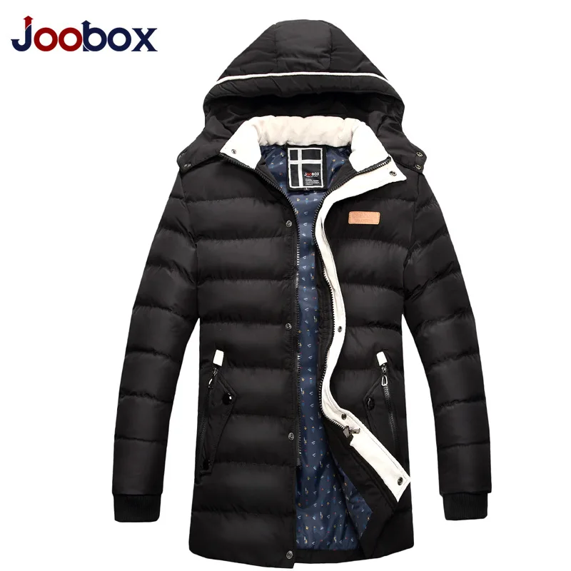 Joobox бренд зимняя куртка Для мужчин Повседневное Теплая Мода 2017 г. Подпушка парка
