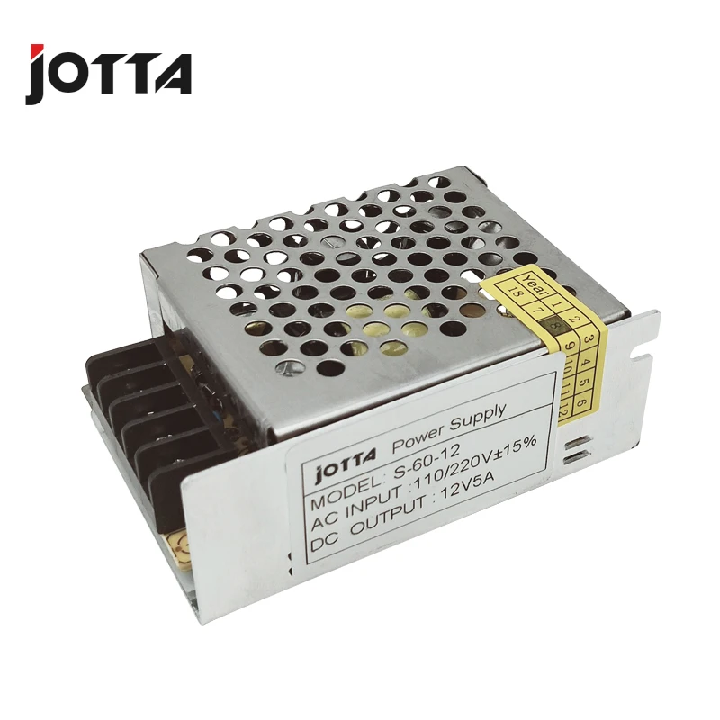Jomall 60W 12V 5A одиночный выход 12v DC импульсный источник питания небольшого размера