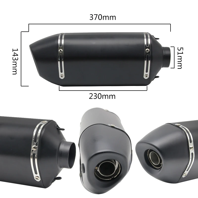 Выхлопная труба ZS Racing 35 51 мм универсальная Модифицированная выхлопная для гонок