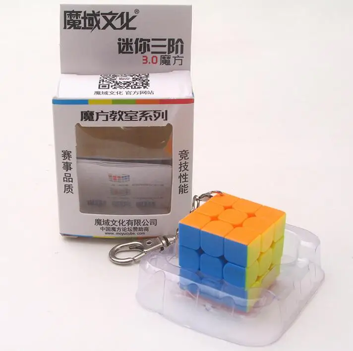 3.0cm MoYu Cubing классная мини 3x3x3 3,0 см 3,5 см 4 см без наклеек яркий кубик брелок 3х3 без наклеек - Цвет: 3.0cm