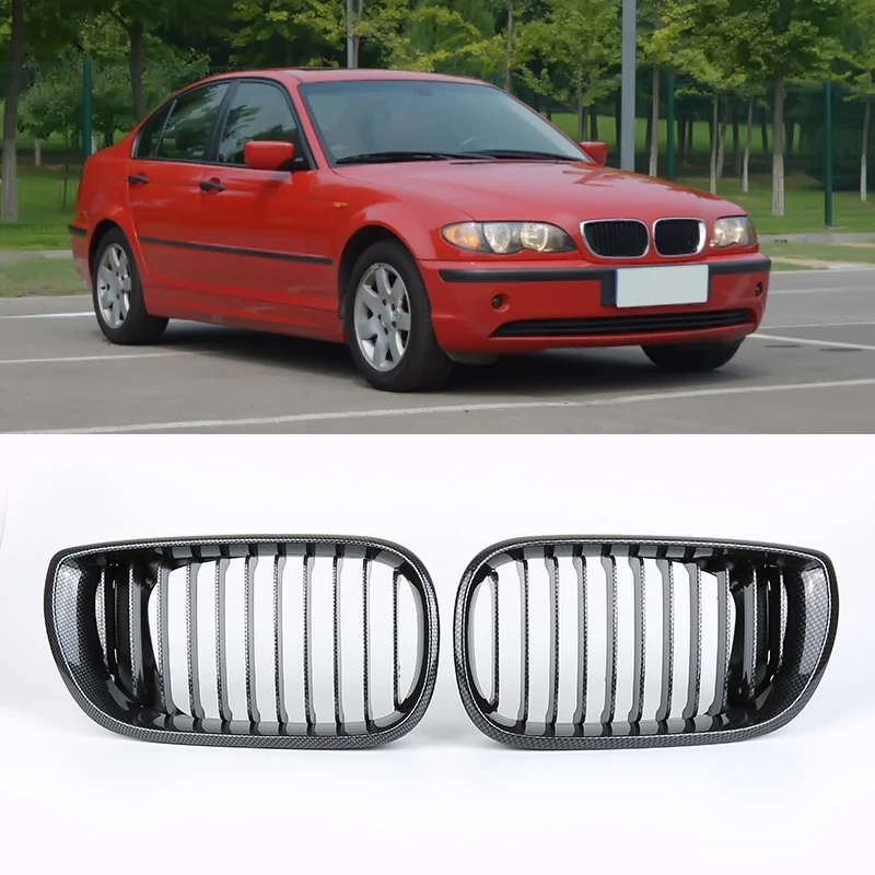 Liplasting 2 шт. углеродное волокно радиатор Сменные Гонки Грили для BMW E46 седан/Touring