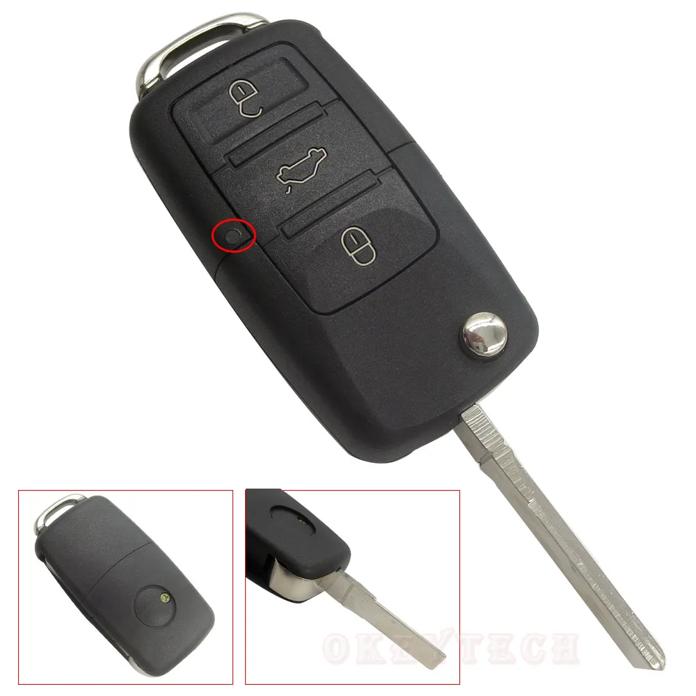 Корпус дистанционного ключа OkeyTech складной сменный ключ для VW Golf 4 5 Passat b5 b6 polo Touran